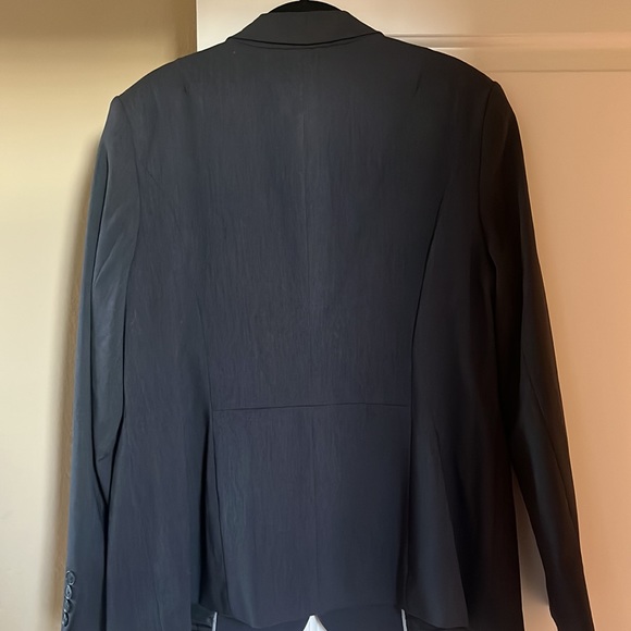 NWT Liz Claiborne charcoal blazer one button and lined - Picture 2 of 6